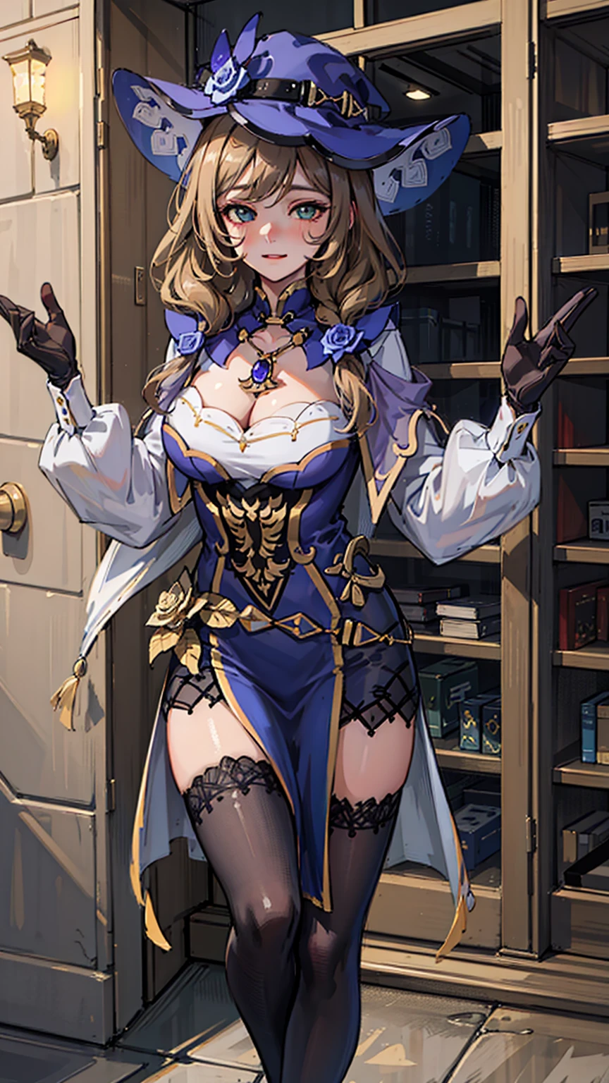 Masterpiece, high quality, 8k,detailed body, ultra detailed, detailed face, standing, blush, bright eye, outdoor, (face detail), additional definition, (giant breasts),(evening), Half body, SMILE,