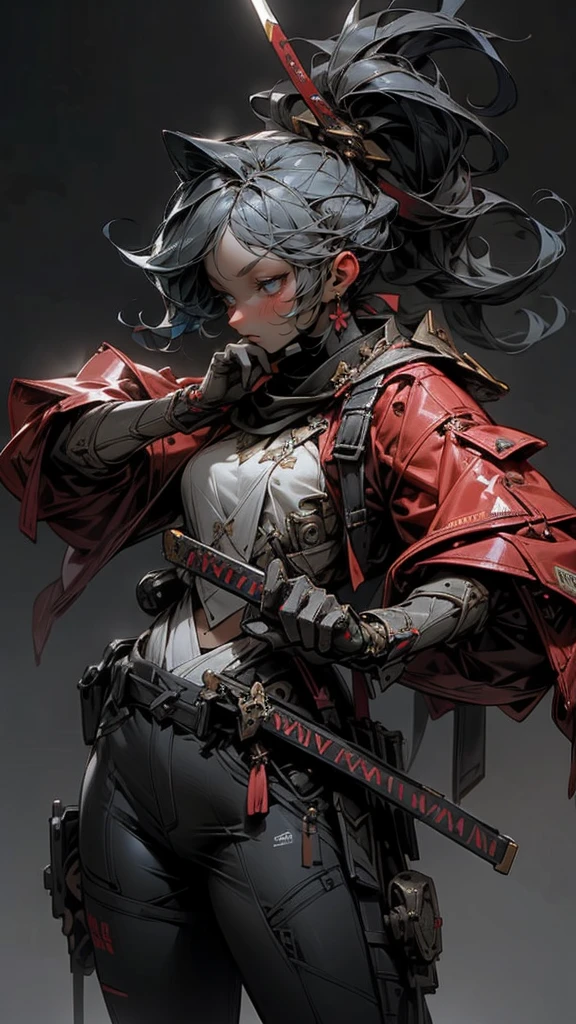 masterpiece, Exquisite, figure, {Beautiful and meticulous girl}, A beautiful and elaborate halo, (Fires of War: 1.2), (Nuclear explosion behind: 1.3), rain, Detailed lighting, Detailed water, (Beautiful and detailed: 1.1), Expressionless, palace, Sky blue hair, Scattered hair, Long bangs, Eyebrow, (Grey and white dress: 1.1), Black Ribbon, White bow tie, upper abdomen, Large forehead, dull, flower, Long sleeve