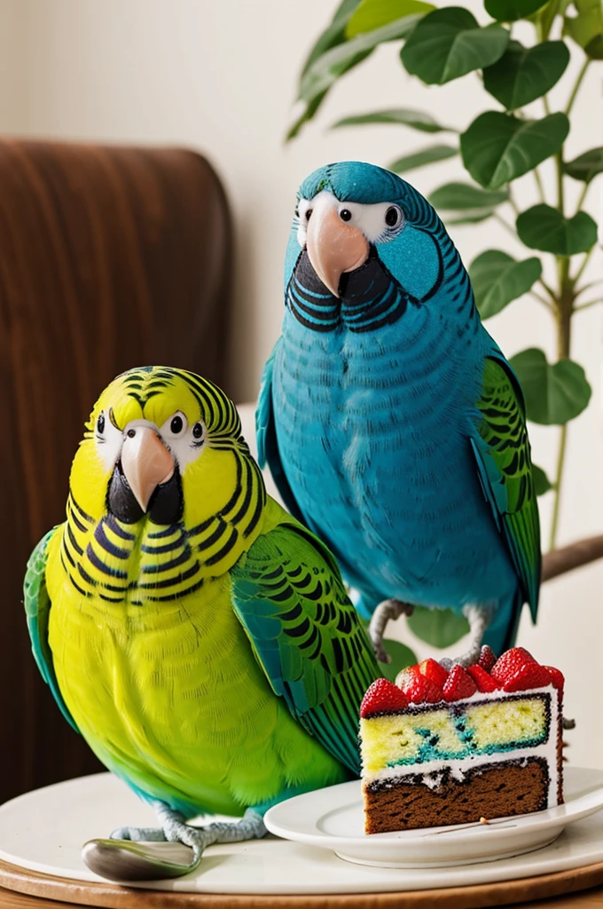 A cake parakeet that says good morning