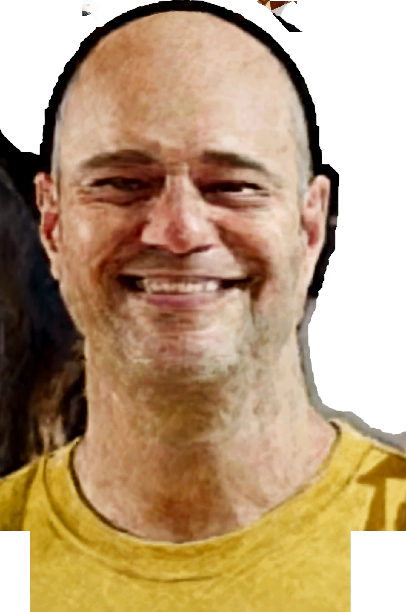 sharp man with yellow shirt smiling and a woman with black hair, carmelo blandino, george doutsiopoulos, david rios ferreira, emanuele dascanio, Greg Rutkowski, Simonetti, Stefano Brunesci, gui guimaraes, mike stoklasa, Rob Janoff