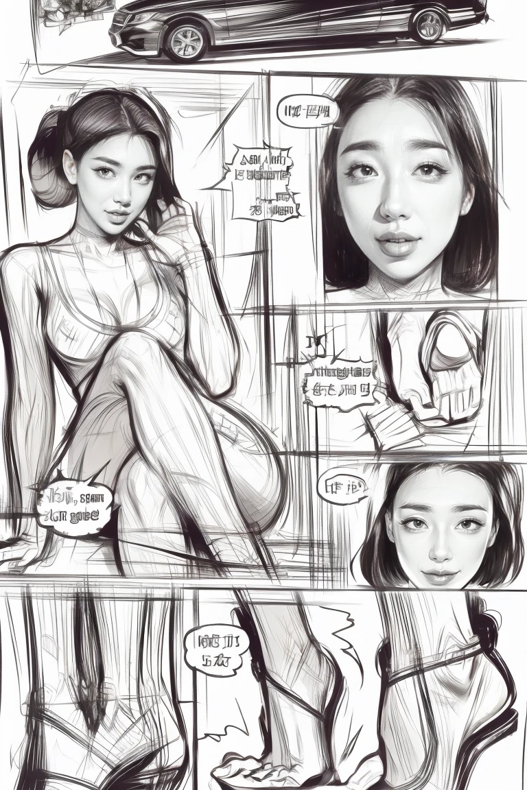 The beautiful girl in lace top and leggings is sitting astride a pile of skeletons in the center of the picture. She is holding a trembling sausage with juice squeezed out in her hand and smiling. There are multiple comic storyboards in the background,cbt, sausage bondage,sausage insertion,Sexy, trampling sausage with heel, thin gap:2,cameltoe:2,(masterpiece, best quality:1.2),1 beautiful girl,sexy,comic storyboard:2, leggings, sit astride, axially symmetrical:2, ,femdom,sounding,cbt,hold,smile,colorful,leggings,thin gap,cameltoe,insertion,trembling,juice,spray, Long hair,Lace top,Sexy, Shiny leggings, cleveage, trampling, in forest, saliva , Mucus,