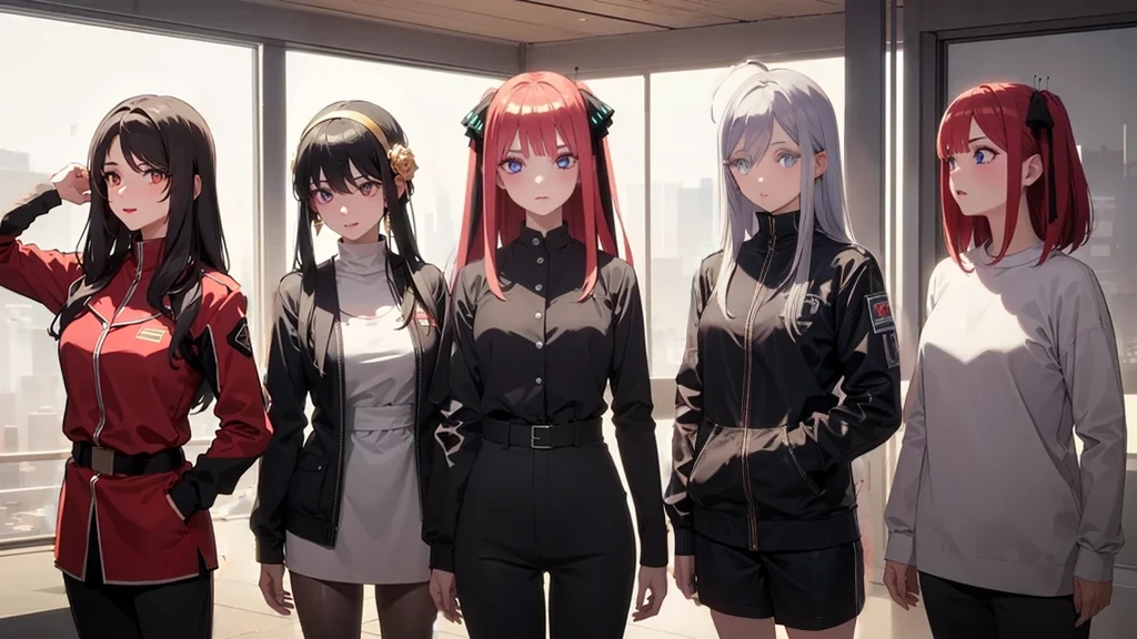 vladilenamilize, vladilena milize, (grey eyes:1.5), 1woman, mature woman, grey hair, hair between eyes, long hair, ahoge,
BREAK ((Official Outfit:1.5)),
BREAK Cyberpunk_CityView, Before Window, standing at attention,armpits,arm up,
BREAK (masterpiece:1.2), best quality, high resolution, unity 8k wallpaper, (illustration:0.8), (beautiful detailed eyes:1.6), extremely detailed face, perfect lighting, extremely detailed CG, (perfect hands, perfect anatomy),