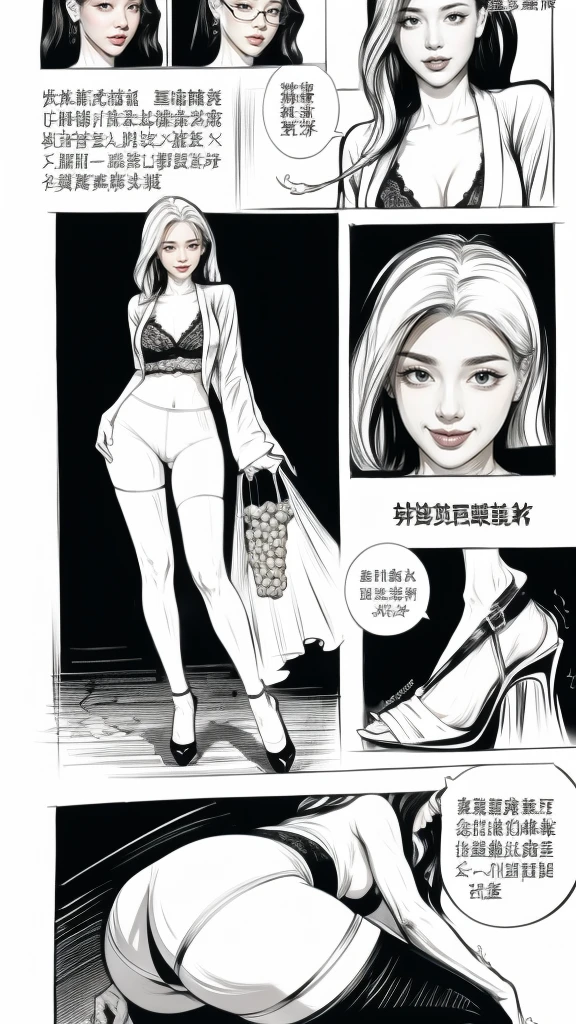 The beautiful girl in lace top and leggings is sitting astride a pile of skeletons in the center of the picture. She is holding a trembling sausage with juice squeezed out in her hand and smiling. There are multiple comic storyboards in the background，cbt, sausage bondage,sausage insertion,Sexy, trampling sausage with heel, thin gap:2,cameltoe：2，(masterpiece, best quality:1.2)，1 beautiful girl,sexy，comic storyboard:2, leggings, sit astride, axially symmetrical:2, ,femdom，sounding，cbt，hold，smile，colorful，leggings，thin gap，cameltoe，insertion，trembling，juice，spray， Long hair,Lace top,Sexy, Shiny leggings, cleveage, trampling, in forest, saliva , Mucus，