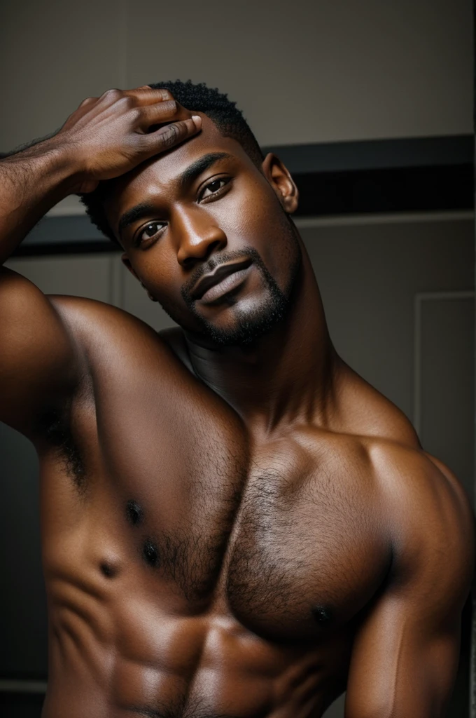 A very handsome dark-skinned man