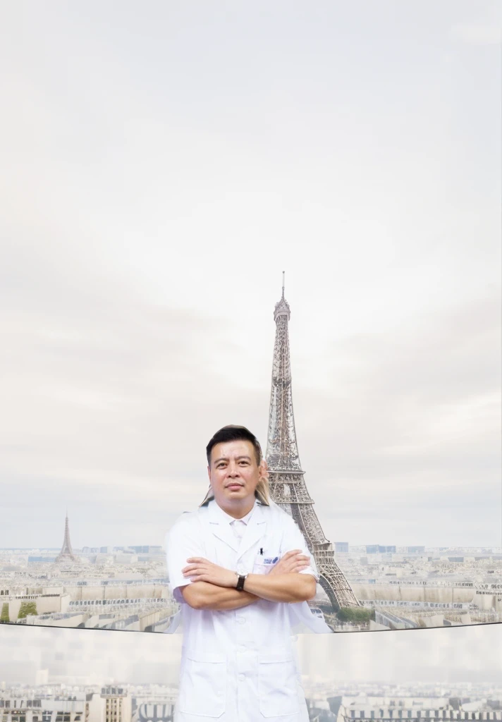 Paris city, (Eiffel Tower far behind), daylight, ( amazing Draw, professional photo,((ultra realistic)), high detail, 4k quality),