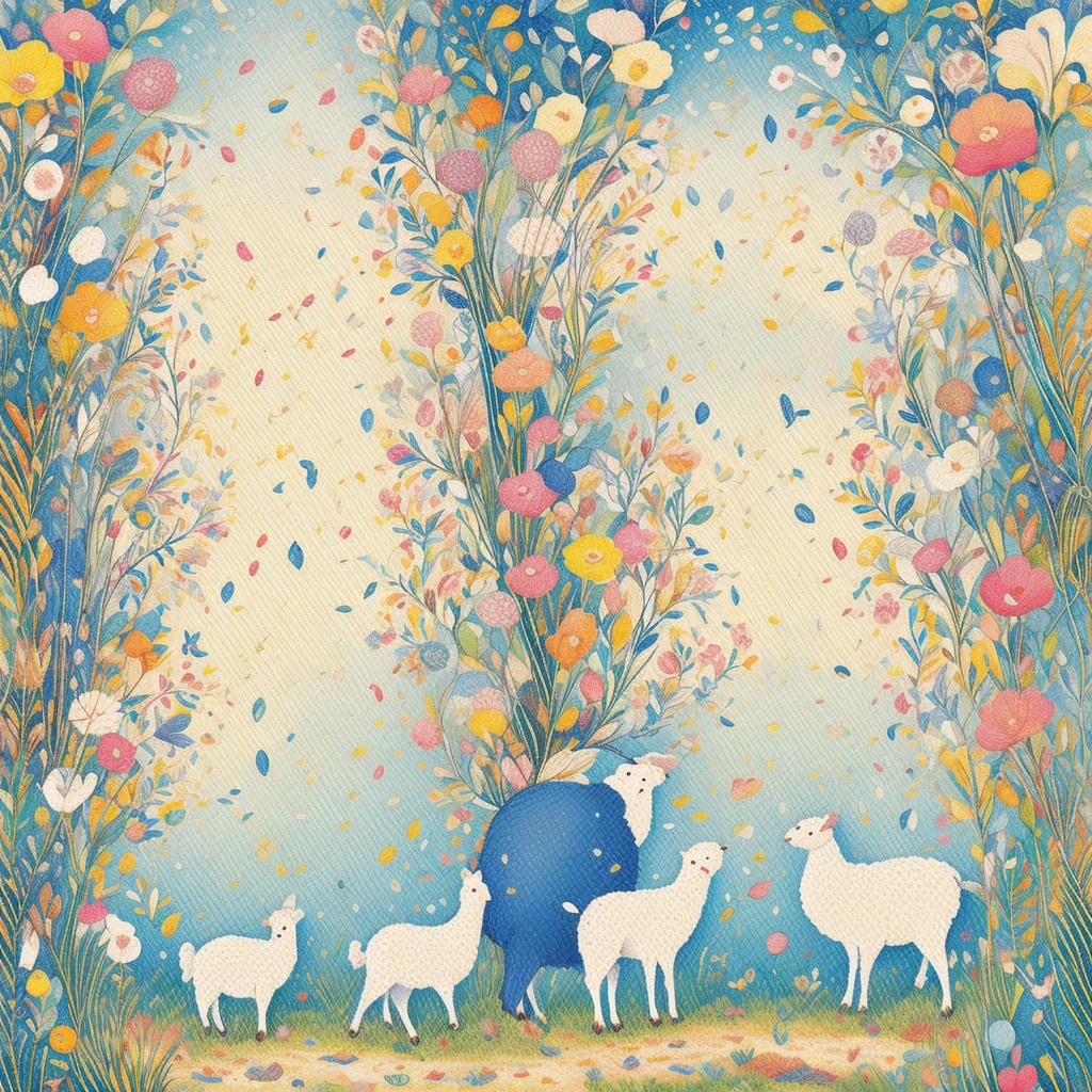 In a picturesque countryside setting、Create a charming illustration of a lost sheep and its caring shepherd. The little sheep is described as beautiful and adorable, With a shy look, but full of hope. Hey pastor, Retratard Como Equine Figura Gentil, Guide lost sheep to a safe place with a gentle voice, A reassuring presence. Cerqueos de Colinas Ondurantes, um riacho tranquilo, What is your Lebanjo de Obel?、Pasta near me. Using the delicate and detailed style of Beatrix Potter、Bring out the innocence and warmth of this tender moment。. Let your illustrations evoke comfort, orientation, and the lasting bond between a shepherd and his flock., Reminiscent of Beatrix Potter's timeless illustrations in her beloved children's book."