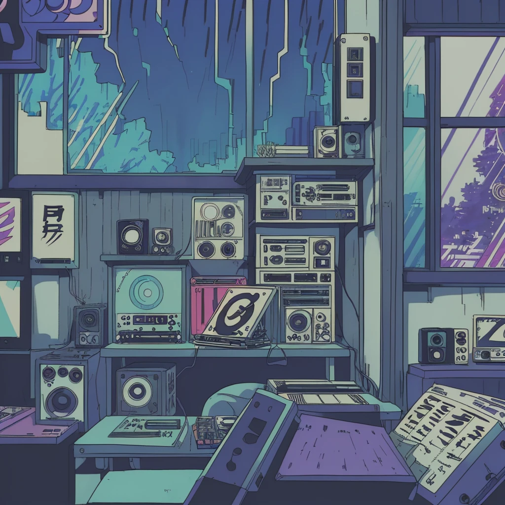 Shot of Naruto sitting near his laptop, font is large (why you), Super detailed, Retro Wave, cyber punk, Sad mood, night light through the window, night vibes, room, 2D, (Long Shot), Wide Shot, (film noise), Old cartoons, (Lots of records:1.3), (masterpiece, Highest quality, Highest quality, Official Art, beautifully、aesthetic: 1.2), (Very detailed, (Fractal Art: 1.4), guitar, (Note: 1.4), ( Lo-fi hip hop), Indoor scenery by the window, Old Anime Texture, alone, speaker, cyber punk, vinyl, night、jazz,speaker,rock、sax,tobacco、Cafe、rain


