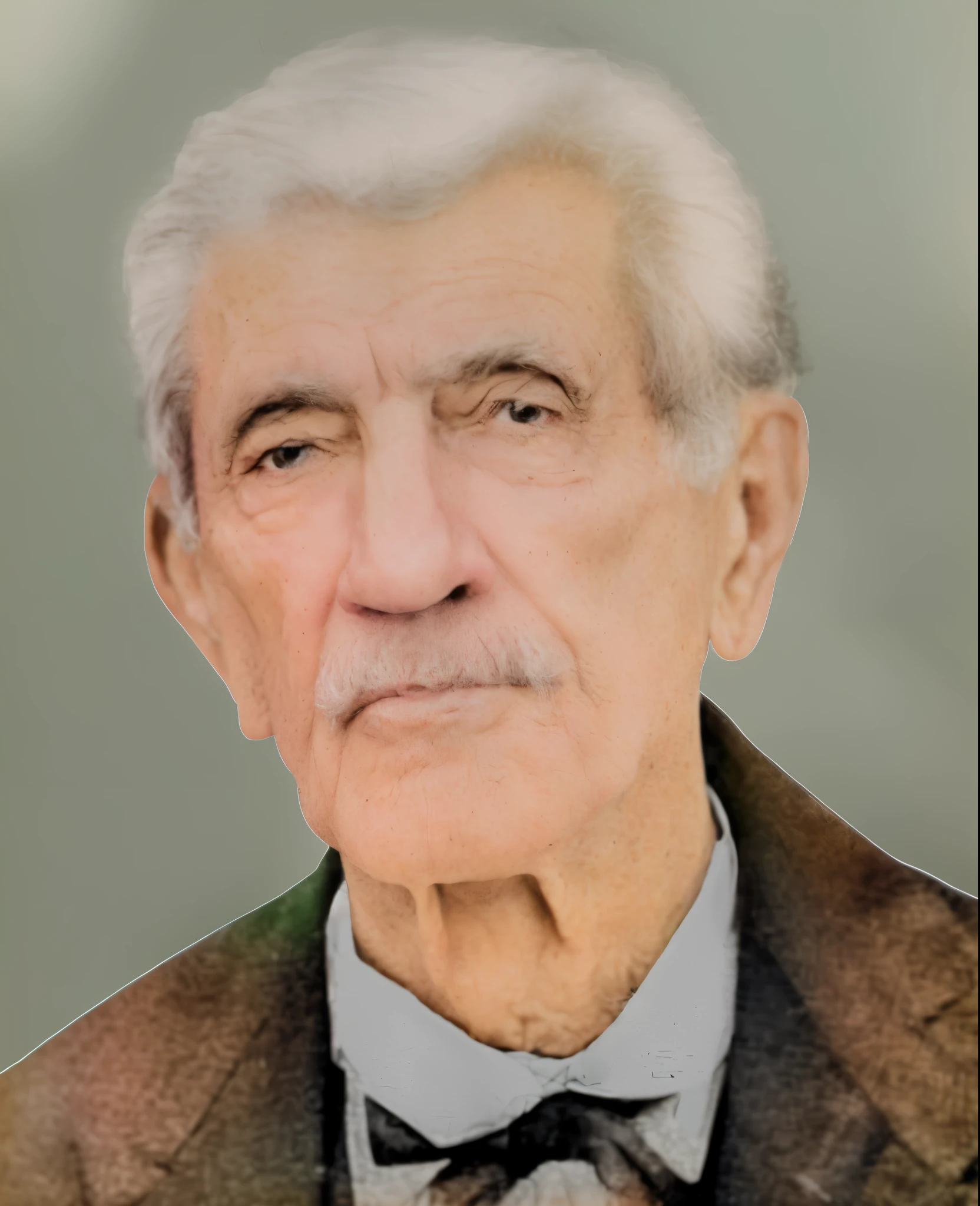 there is a digital painting of a man wearing a suit and tie, portrait photo of Um homem velho, a colorful photo, inspired by László Beszédes, portrait of old man, drawn with photoshop, inspired by Karl Gerstner, Um homem velho, colorful photo, portrait of a old, portrait of Um homem velho