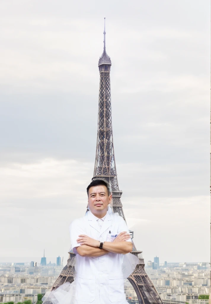 Paris city, (Eiffel Tower far behind), daylight, ( amazing photo, professional photoshot,((ultra realistic)), ultrahigh detail, 64k quality),