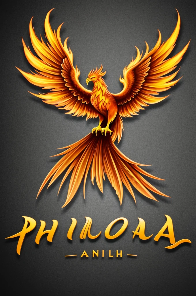 Create a logo with a phoenix that says shilah, salon and spa