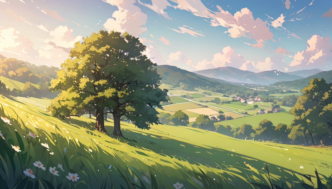 Summer countryside where cicadas are likely to be found