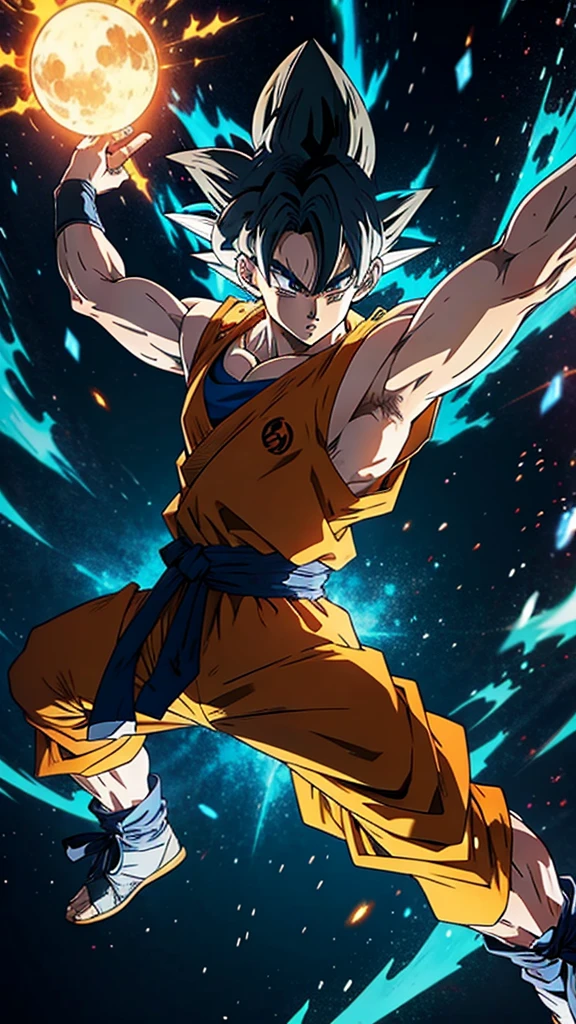Draw goku in ultra instinct and powerful