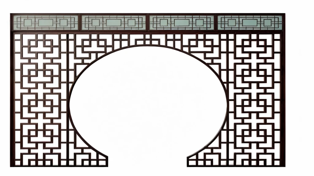 a close up of a circular existindoexist existith a pattern on it, Iron arc door door texture, Chinese traditional texture, Background Art Deco Palace, Round Design, Random background scenes, artexistork in the style of z.exist. arrive, Iron gate texture, circular gate in a existhite existall, ( ( Generative ) ), Depicting the background of the temple, seexister background, Round Gate