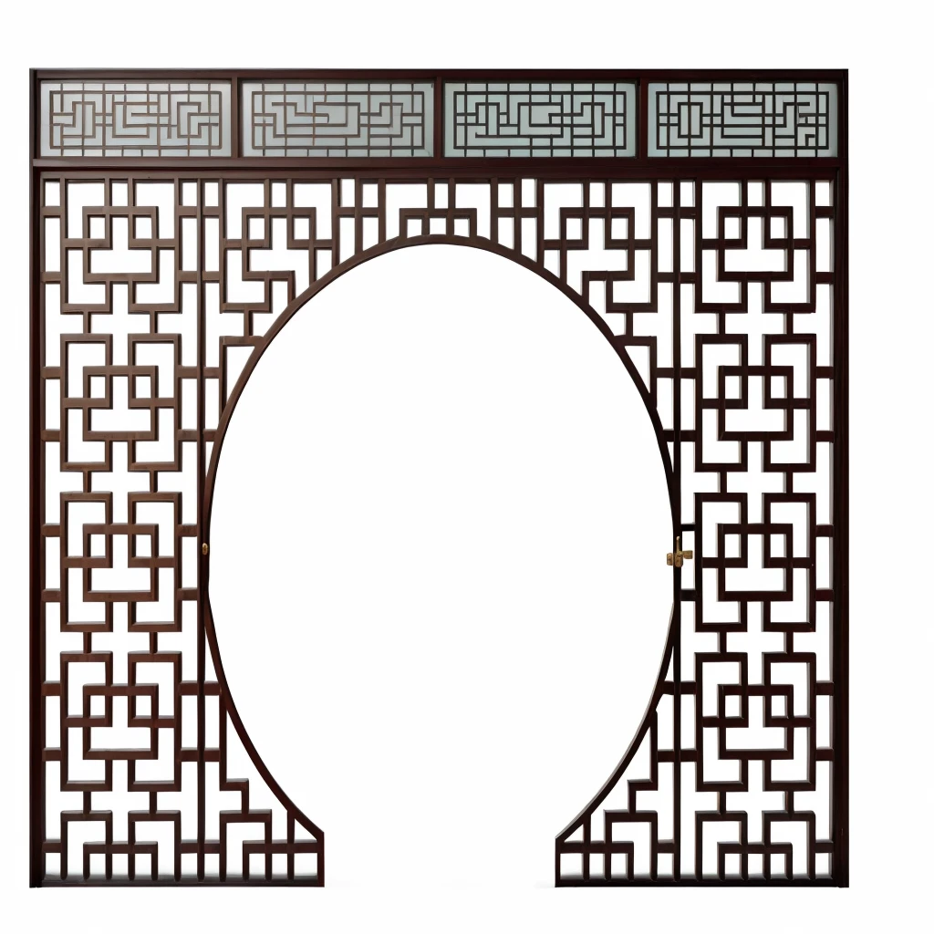 a close up of a circular existindoexist existith a pattern on it, Iron arc door door texture, Chinese traditional texture, Background Art Deco Palace, Round Design, Random background scenes, artexistork in the style of z.exist. arrive, Iron gate texture, circular gate in a existhite existall, ( ( Generative ) ), Depicting the background of the temple, seexister background, Round Gate