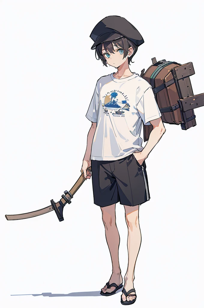 a man in a listrado shirt and shorts stands in front of a white background, sentido, pele bronzeada, camiseta e shorts, trend in r/moda urbana, estilo medo de deus, roupa casual, 1505, vestindo shorts e camiseta, este estilo de conjunto, with prison clothing, listrado, moda urbana, 1 5 0 4, 1 4 8 0 s