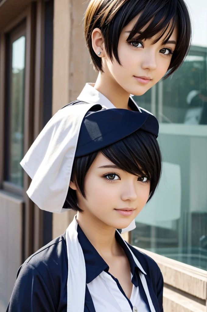 Anime version girl with short hair