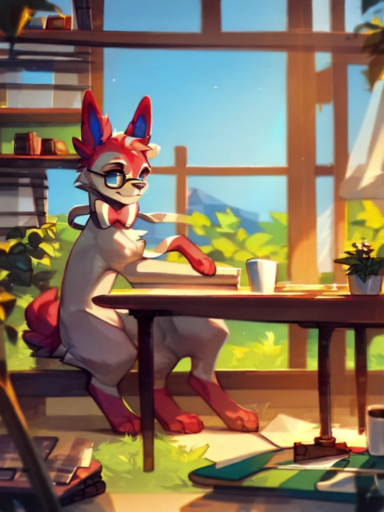 score_9, score_8_up, score_7_up, score_6_up, score_5_up, score_4_up, solo, Sylveon, feral, fluffy fur, one tail, slim body, sitting, eyeglasses, background, chess, chessboard, coffee shop, smile 