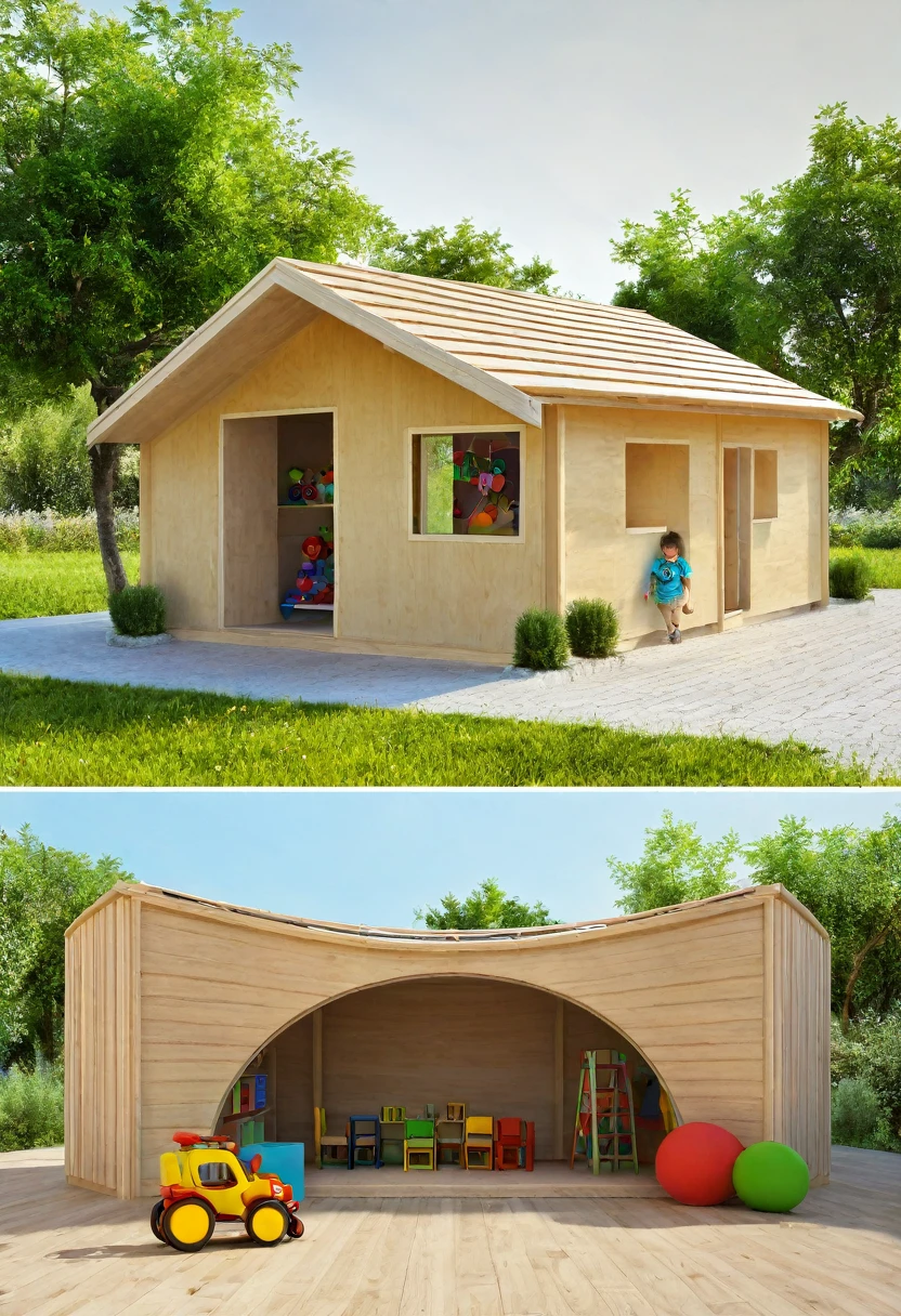 kindergarten wooden hut , montestori, preschool