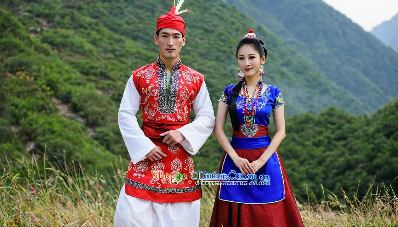 Tibetan festival costumes for men and women