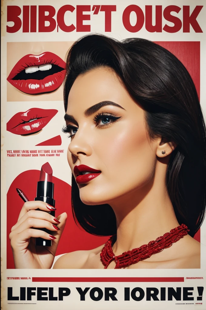 Lipstick advertising poster