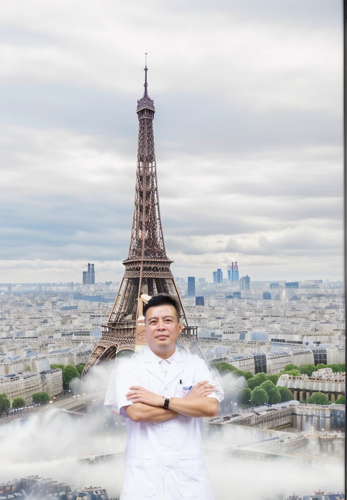 ((Paris city landscape)), (Eiffel Tower far behind), ( amazing photo, professional photoshot,((ultra realistic)), (ultrahigh detail), 8k quality),