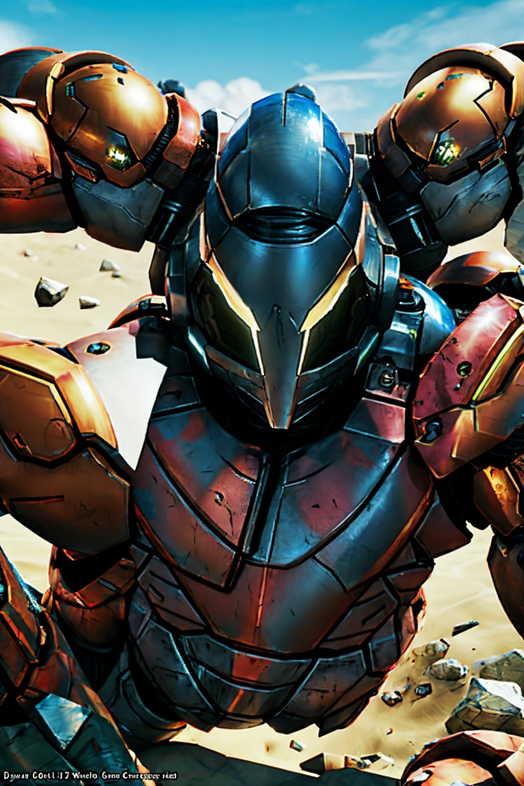 Samus Aran as a mideval knight