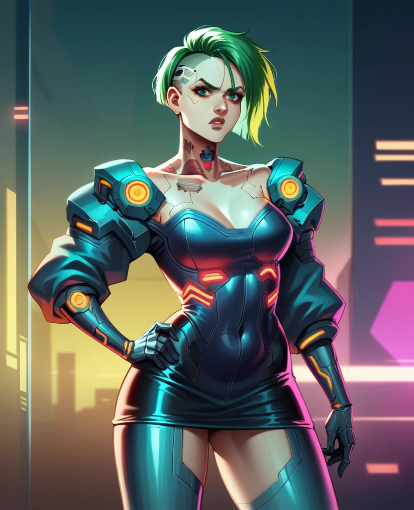 stellar blade, eve, cyber woman in latex outfit posing with glowing lights, oppai cyberpunk, cyberpunk femme fatale, cyberpunk 2 0 y. o model girl, cyberpunk angry gorgeous goddess, cyberpunk dress, cyberpunk pearl armor, female cyberpunk anime girl, cyberpunk girl, cyberpunk judy alvarez, cyber suit, cyberpunk outfit, cyberpunk suit, cyberpunk bodysuit, bright cyberpunk glow, clothed in cyber armour