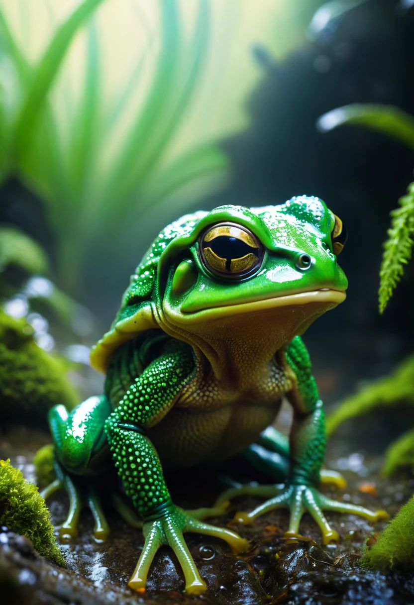 (((Extreme close-up Xenomorph Toad hybrid surreal and cinematographic images Color Splash images)),(((Front Images)))