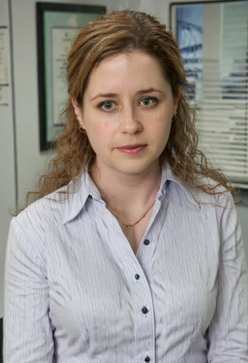 ohwx, ohwx woman, pam beesly face detailed, busty portrait, bra