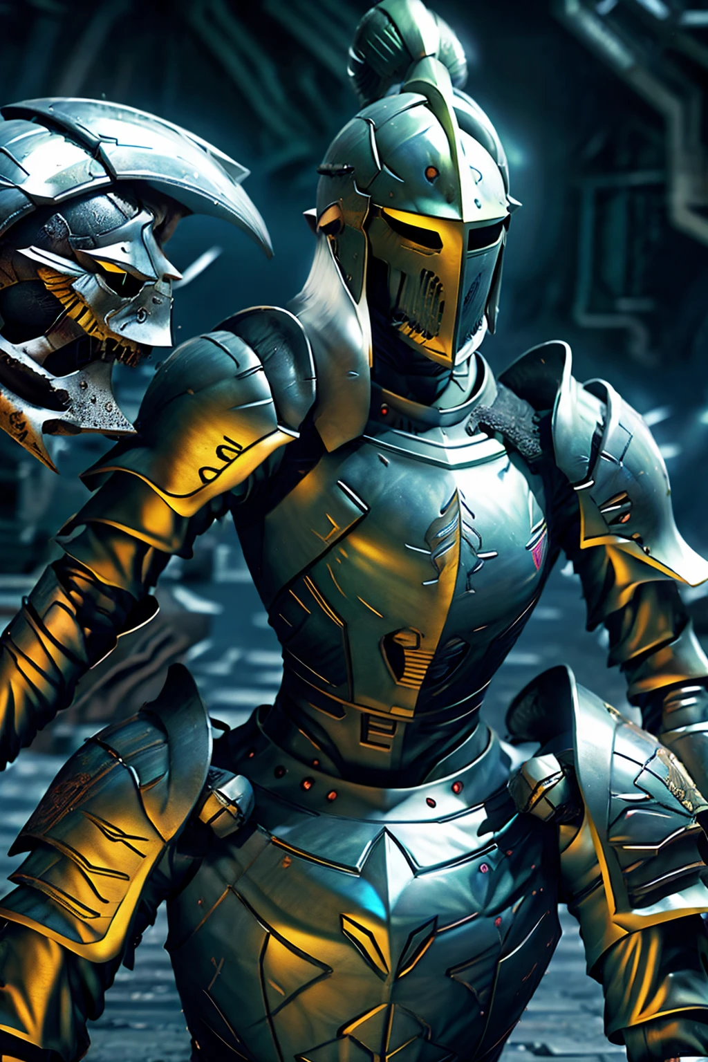 Samus Aran as a mideval knight