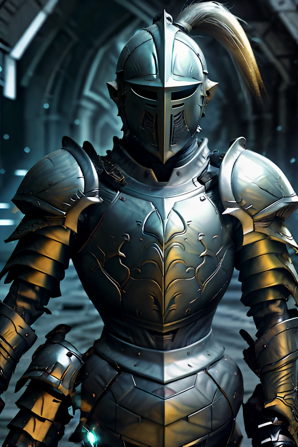 Samus Aran as a mideval knight