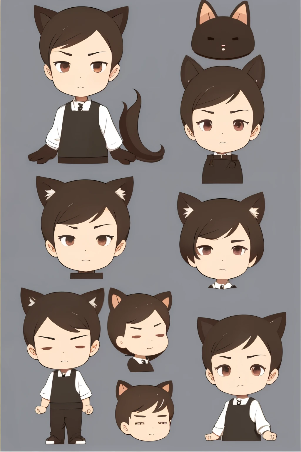 No background. Full body drawing. A picture of one person. Short hair. Frontal view of the face. Animal characters. Male.chibi.toe.Pop characters