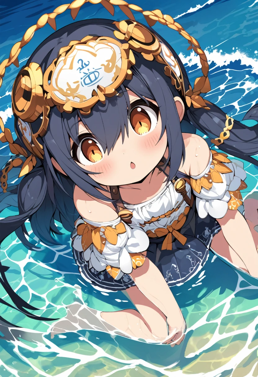 extremely detailed fine touch, 2D, loli,{{official style}},{{{{{Body is water, girl, sea, in water}}}}},