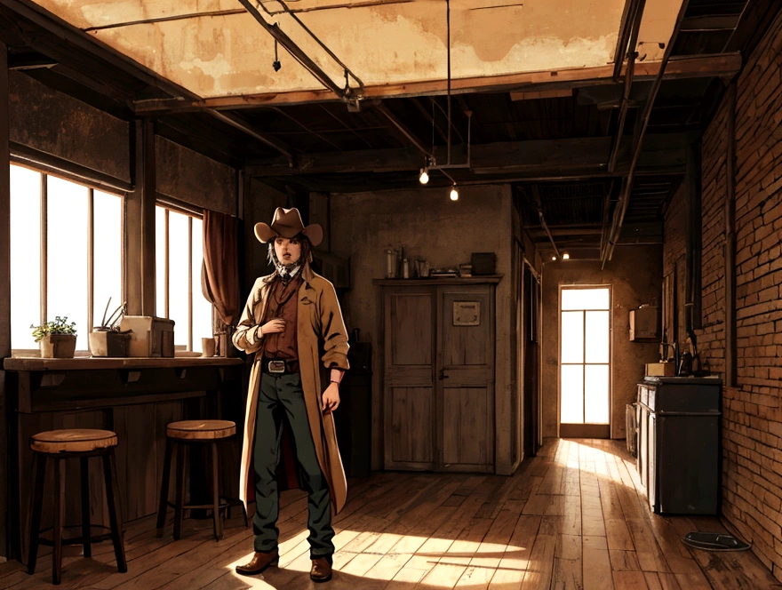 lofi, Western, floor, male character