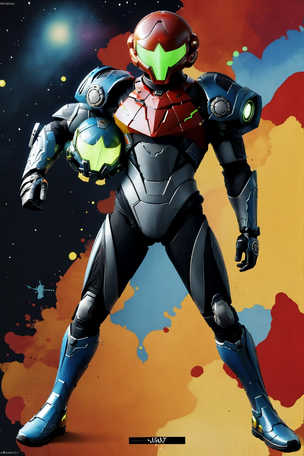 Samus Aran as a mideval knight