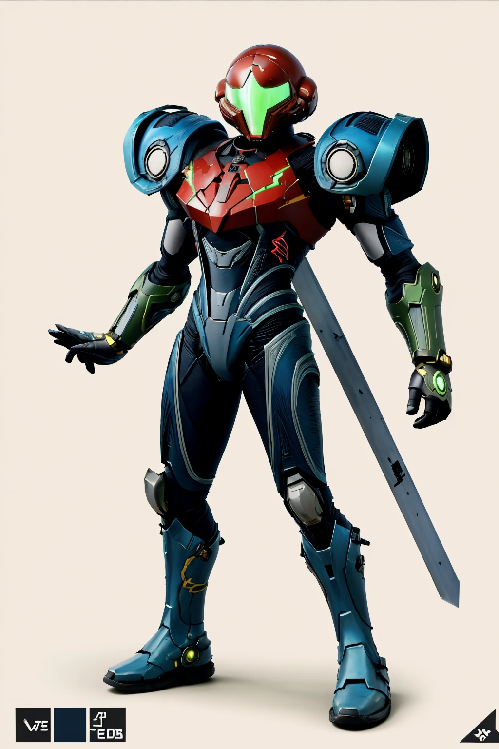 Samus Aran as a mideval knight