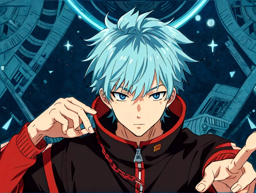 lofi, アニメ, hip hop, male character, background light effects