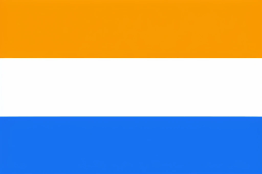 Dutch flag with Indonesia coat of arms in the middle lane