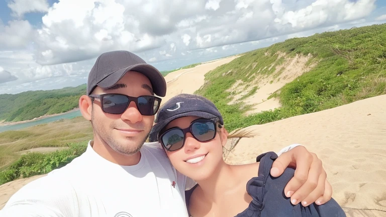 Me and my love in an incredible landscape on Genipabu beach, Natal- RN