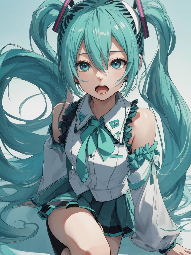 hatsune miku, drooling