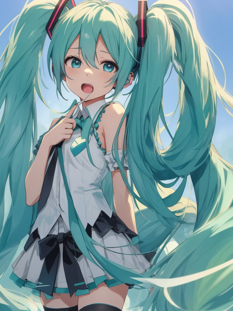 hatsune miku, drooling