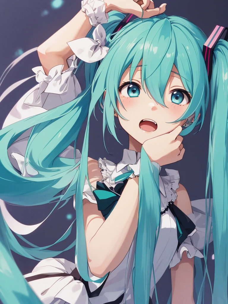 hatsune miku, drooling