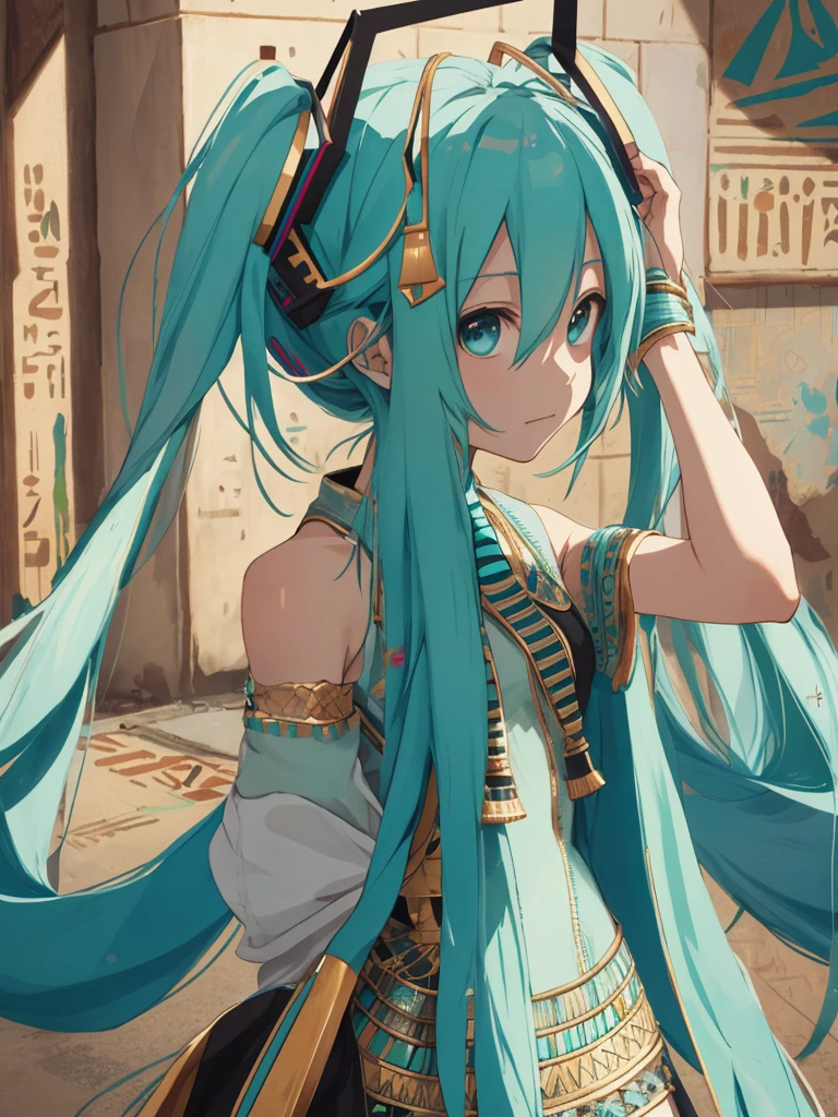 hatsune miku, egyptian clothing