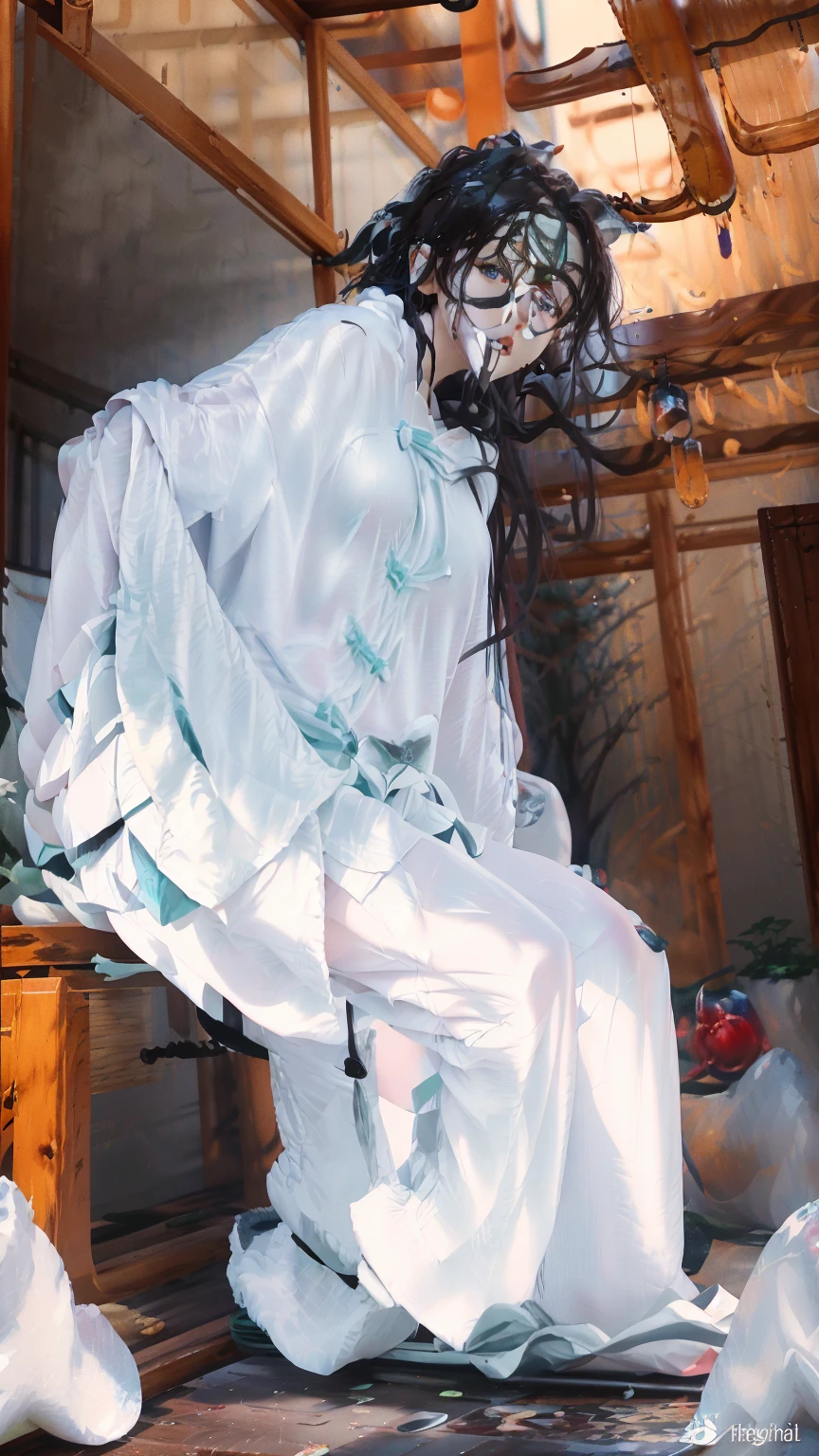 Extreme low angle, full body, (8k, RAW photo, highest quality, masterpiece), High detail RAW color photo, professional close-up photo:1.4, (realism, photorealism:1.4), (highest quality), (best shadow), (best illustration), a japanese girl in elegant pose, long legs, wearing headphone, photogenic style, surreal face with soft skinice perfect face, seductive look, grey blue eyes, girl long neon green hair with bright pink tips, good hand, perfect hand, hand in kangoroo pocket, proportional body, wearing oversized hoodie, hood, exposed breast, bottomless, expose tight, high sock, nike air force shoes, tokyo city night view after rain, water reflection, zoom in, photon mapping