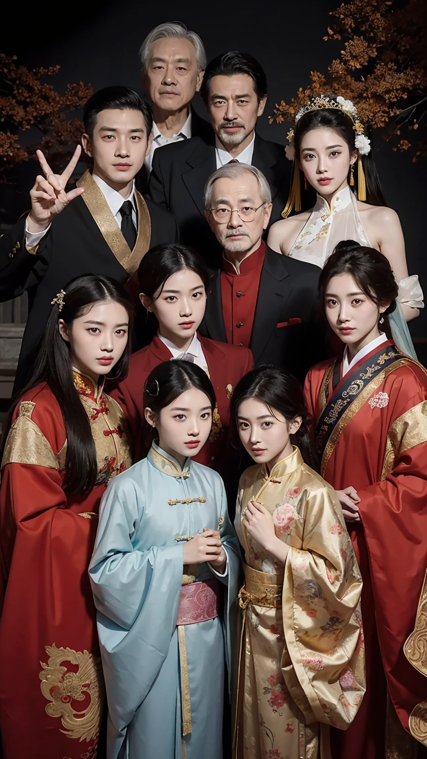 Chinese Emperor,Princely,Literary Men,Characters of the ages,celebrity,Multiple people take a group photo,