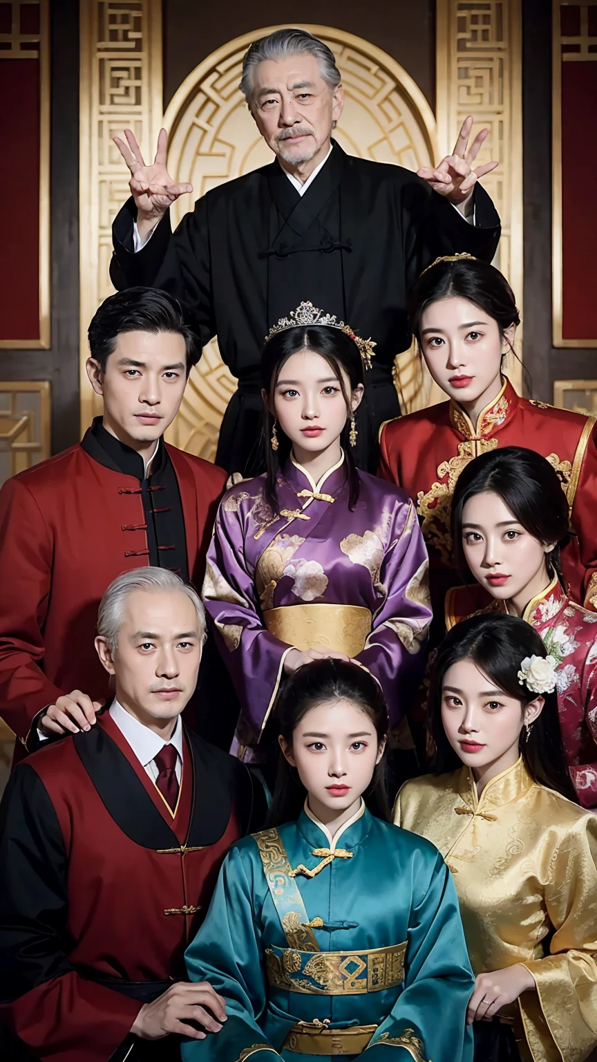 Chinese Emperor,Princely,Literary Men,Characters of the ages,celebrity,Multiple people take a group photo,