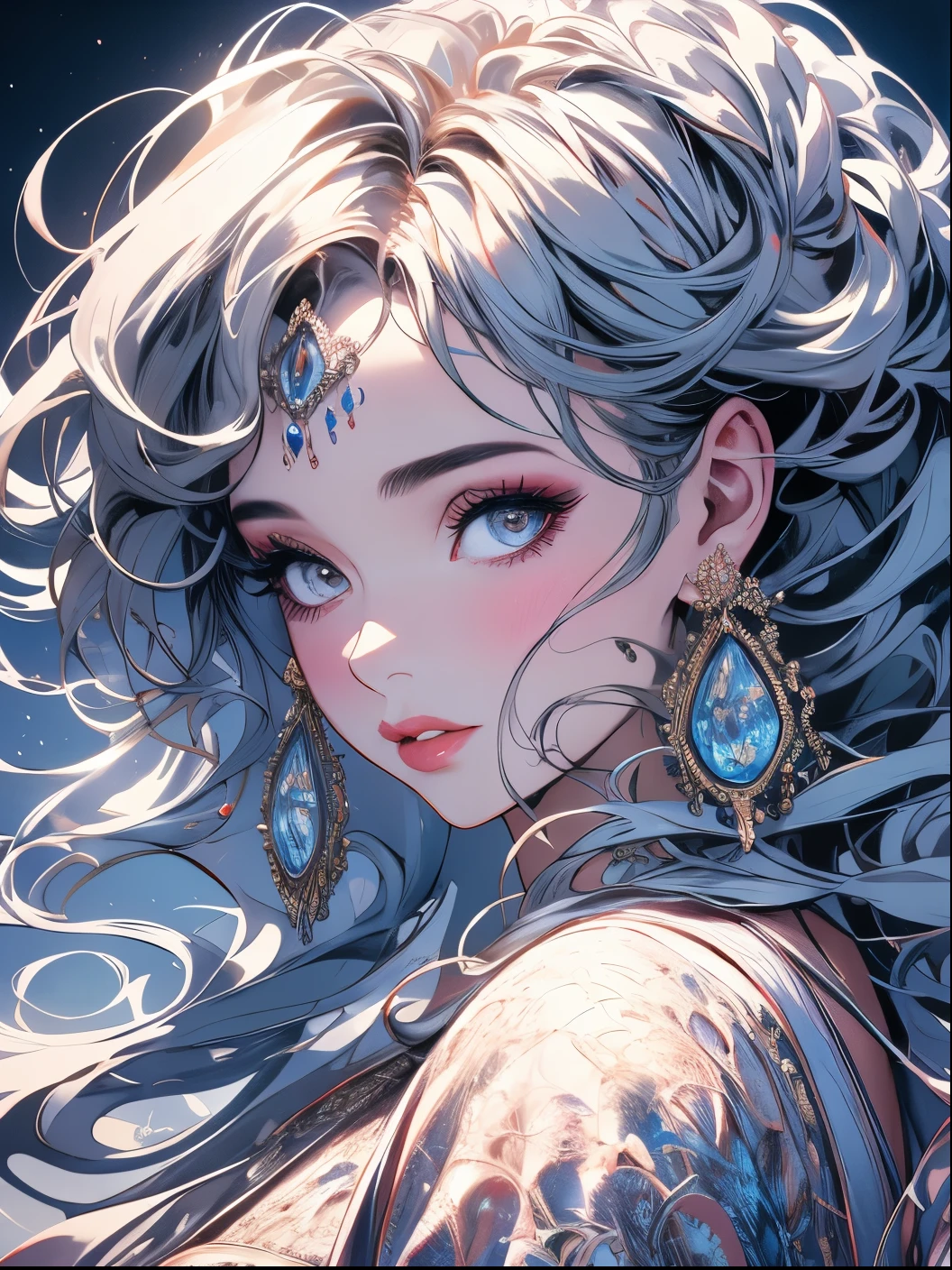 a beautiful young girl, detailed face, intricate fractal patterns, highly detailed, masterpiece, best quality, 4k, 8k, high resolution, ultra-detailed, photorealistic, vivid colors, professional, concept art, 1girl, extremely detailed face and eyes, beautiful detailed eyes, beautiful detailed lips, long eyelashes, detailed full body, complex geometric patterns, abstract fractal design, detailed fractal background, dynamic lighting, cinematic lighting, dramatic lighting, chiaroscuro lighting