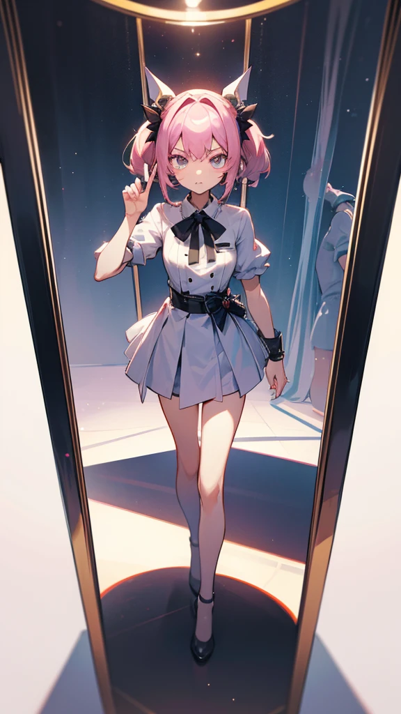 vtuber model, Stand straight as if facing the mirror