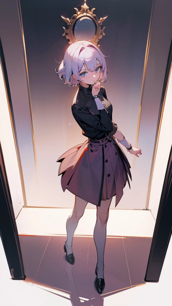 vtuber model, Stand straight as if facing the mirror