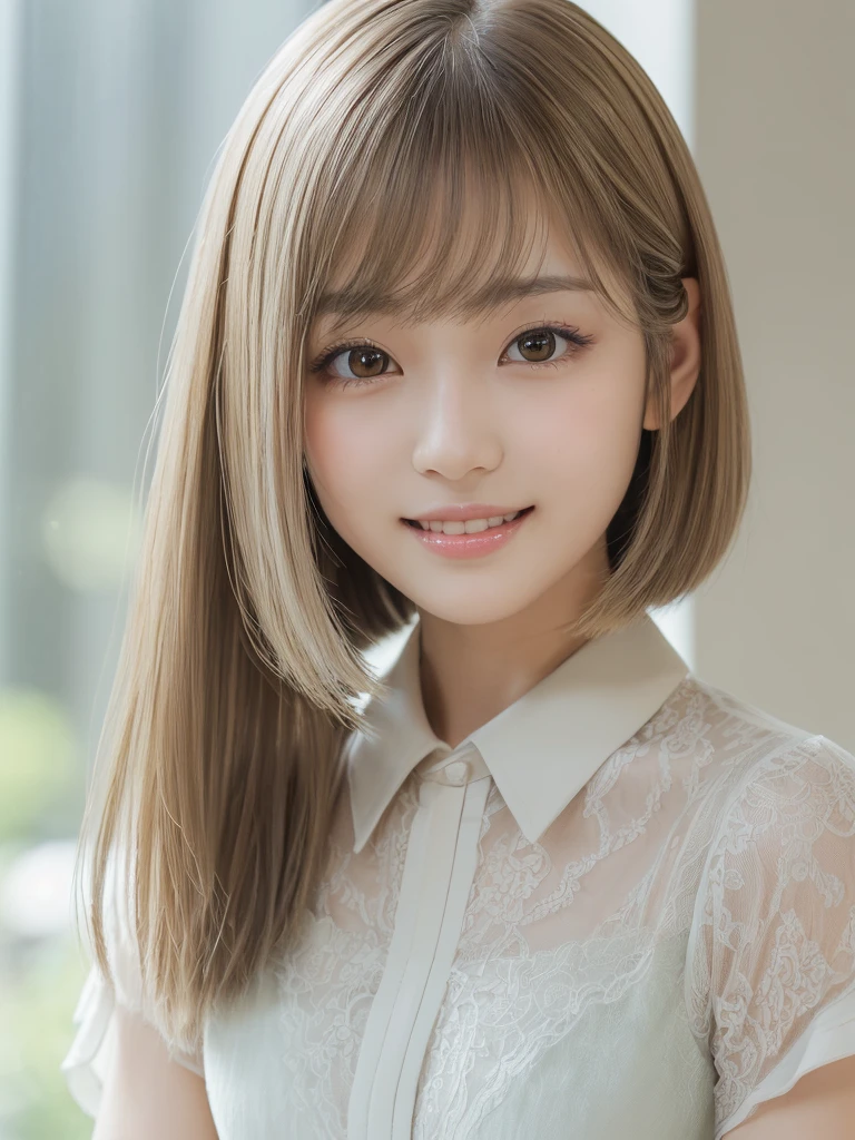 super highest quality, face focus, soft light, ultra high resolution, (realistic:1.4), RAW photo,
1 Japanese girl, alone, cute, (pupil, There'There'There's a light in my eyes), (detailed beautiful face:1.3) ((High resolution details of human skin texture:1.3) Beautiful glossy fair skin Beautiful three-dimensional effect
indoor,
Damask Shirt Dress, (Beautiful straight bob hair down to the tips:1.3) elegant and neat intelligent and stylish
(portrait) High definition focus on pupil diffused light from window beautiful gradation gentle smile (beautiful gradation:1.3) gentle smile